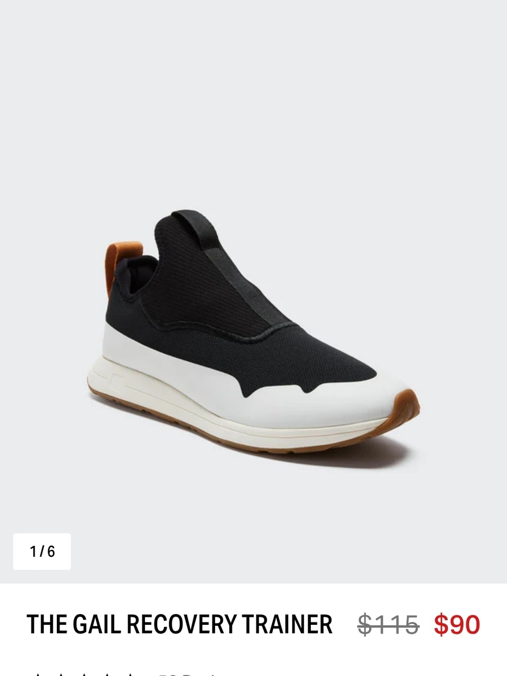 Slip-On Recovery Sneaker - Black, White & Tan